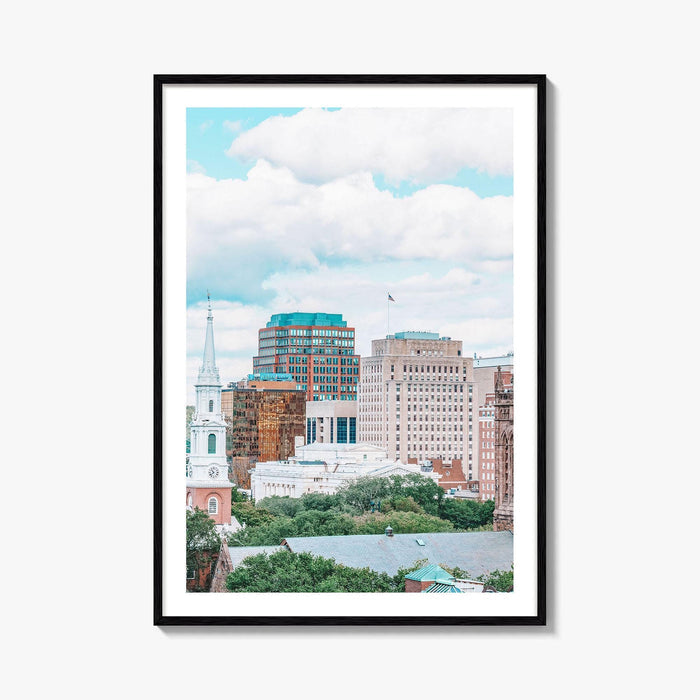 New Haven Skyline Fine Art Photo Print, Connecticut, CT USA Wall Decor Poster