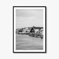 Avalon Black and White Fine Art Photo Print, Waterfront Homes, New Jersey Poster