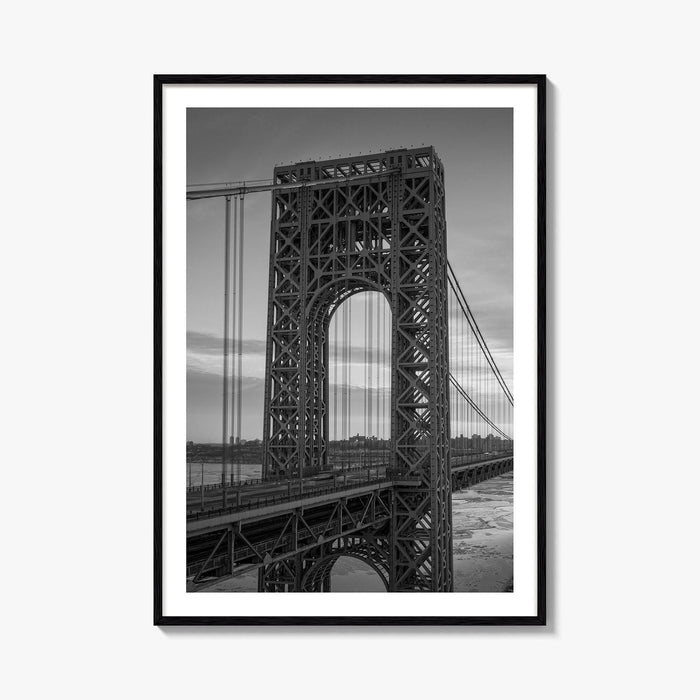 George Washington Bridge Black and White Fine Art Photo Print, NYC New Jersey Poster