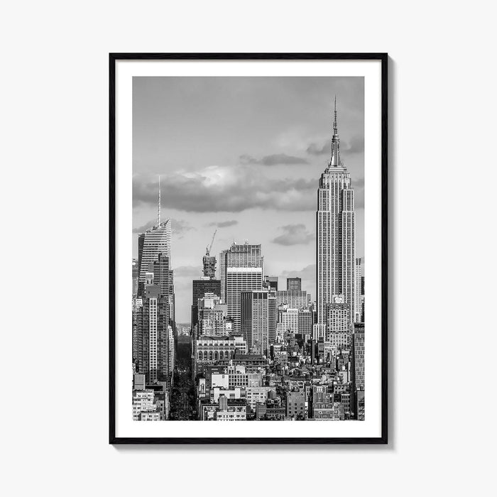 New York City Skyline Black and White Fine Art Photo Print, Manhattan Poster, USA