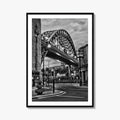 Newcastle Upon Tyne Black and White Fine Art Photo Print, Tyne Bridge England Poster