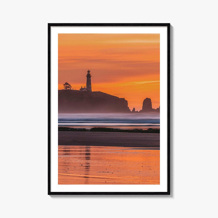 Newport Fine Art Photo Print, Yaquina Head Lighthouse, Oregon Coast, USA Wall Poster