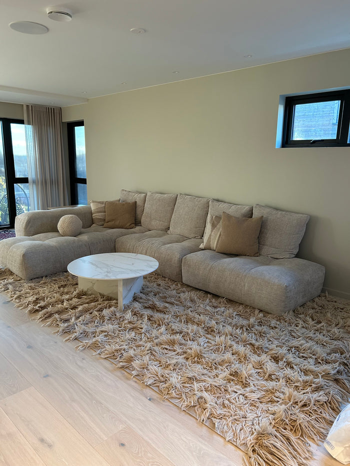 NORDIC LIGHT 01 Beige Wool Rug - Handknotted