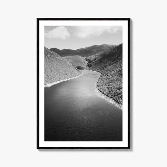 Northern Ireland Black and White Fine Art Photo Print, Mourne Mountains Silent Valley Poster