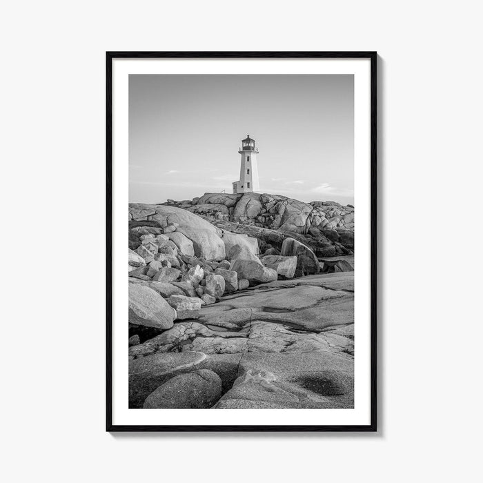 Peggy's Cove Black and White Fine Art Photo Print, Nova Scotia Halifax Poster