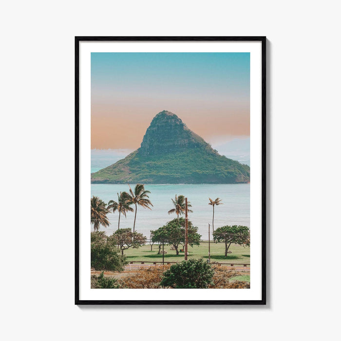 Hanauma Bay Oahu Fine Art Photo Print, Honolulu Hawaii, Palm Trees Beach Wall Decor