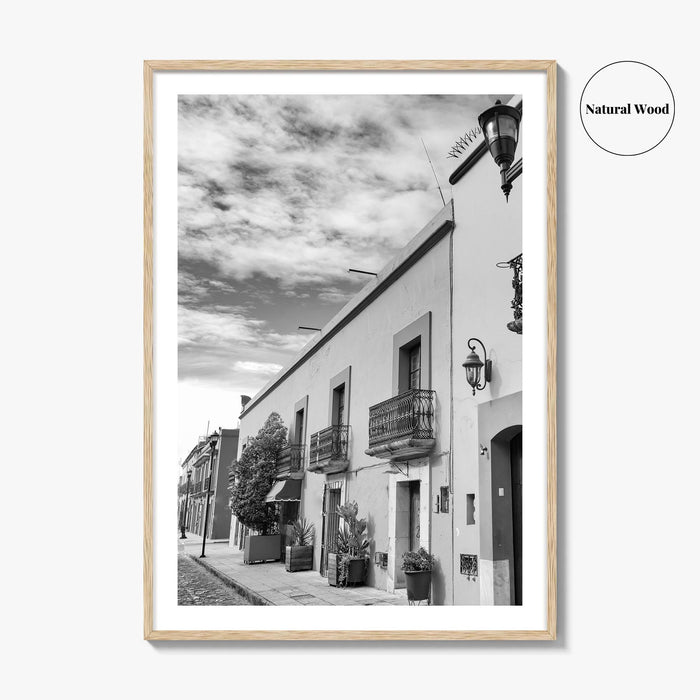 Oaxaca de Juarez Black and White Fine Art Photo Print, Mexico Poster