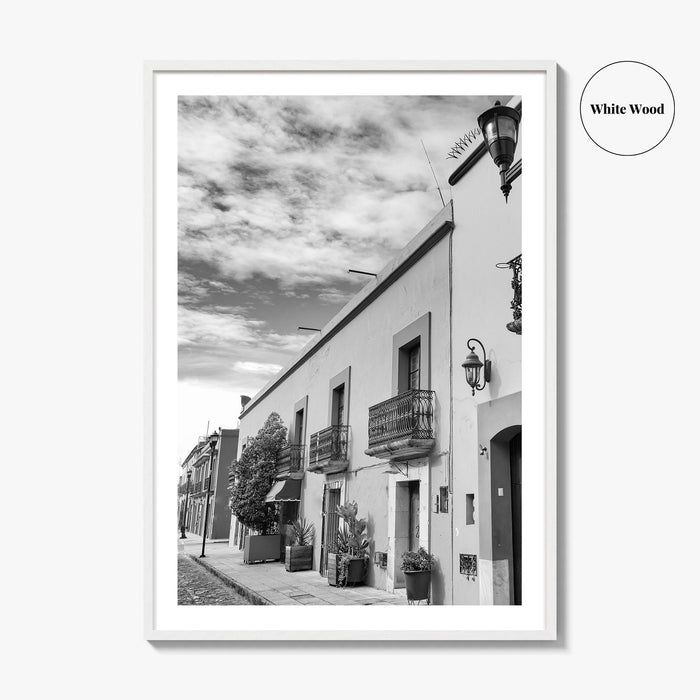 Oaxaca de Juarez Black and White Fine Art Photo Print, Mexico Poster