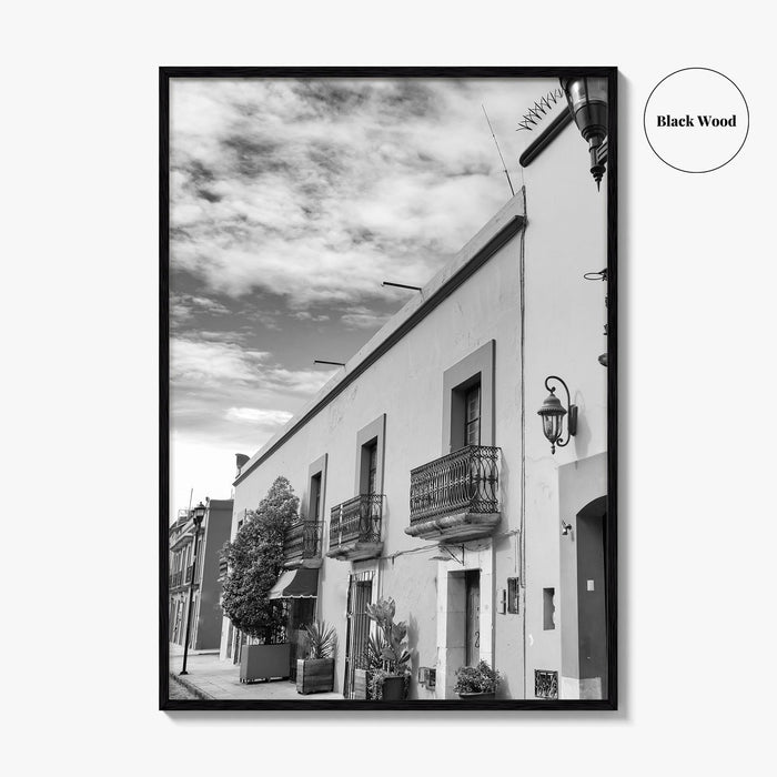 Oaxaca de Juarez Black and White Fine Art Photo Print, Mexico Poster