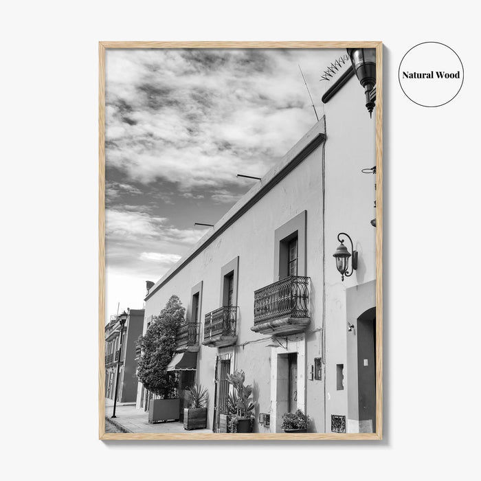 Oaxaca de Juarez Black and White Fine Art Photo Print, Mexico Poster