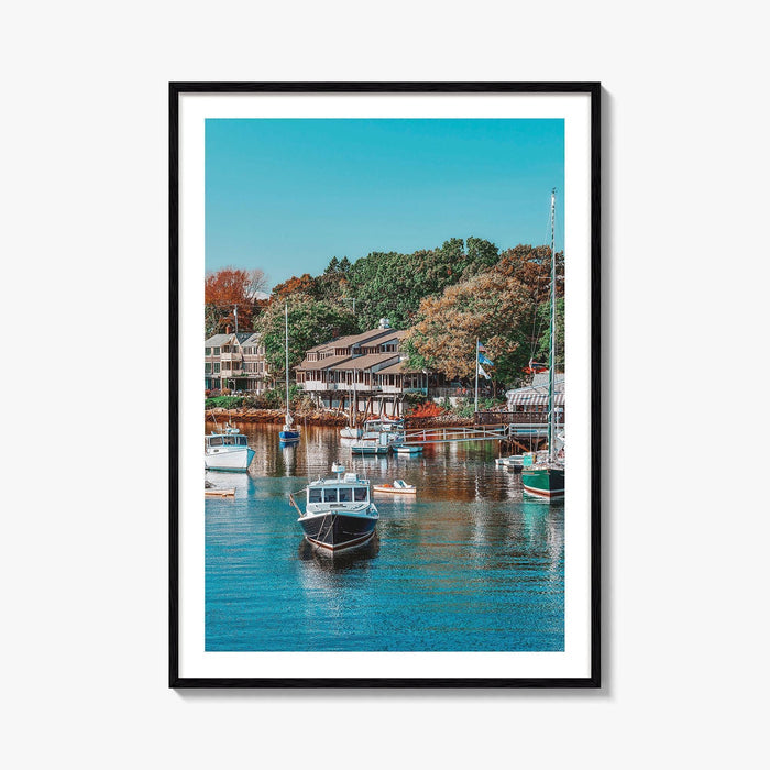 Ogunquit Fine Art Photo Print, Perkins Cove Maine Harbor Wall Decor Poster, USA
