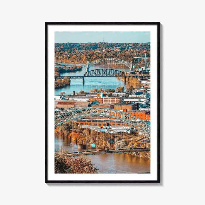 Pittsburgh Fine Art Photo Print, West End Bridge, Ohio River, Pennsylvania USA