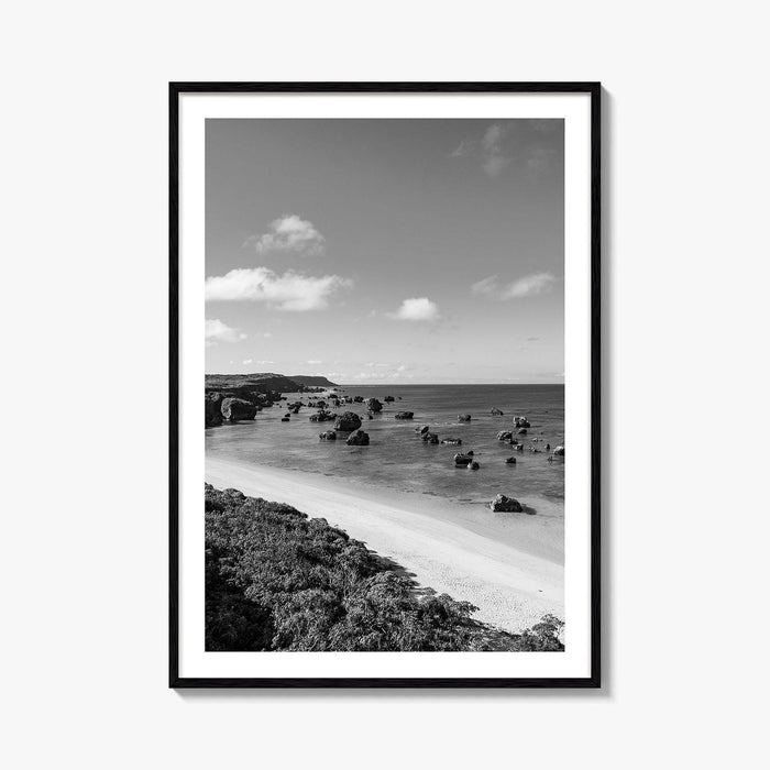 Okinawa Black and White Fine Art Photo Print, Japan Seascape Poster, Ryukyu Islands, Asia