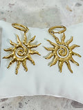Open Sun Dangle Earrings