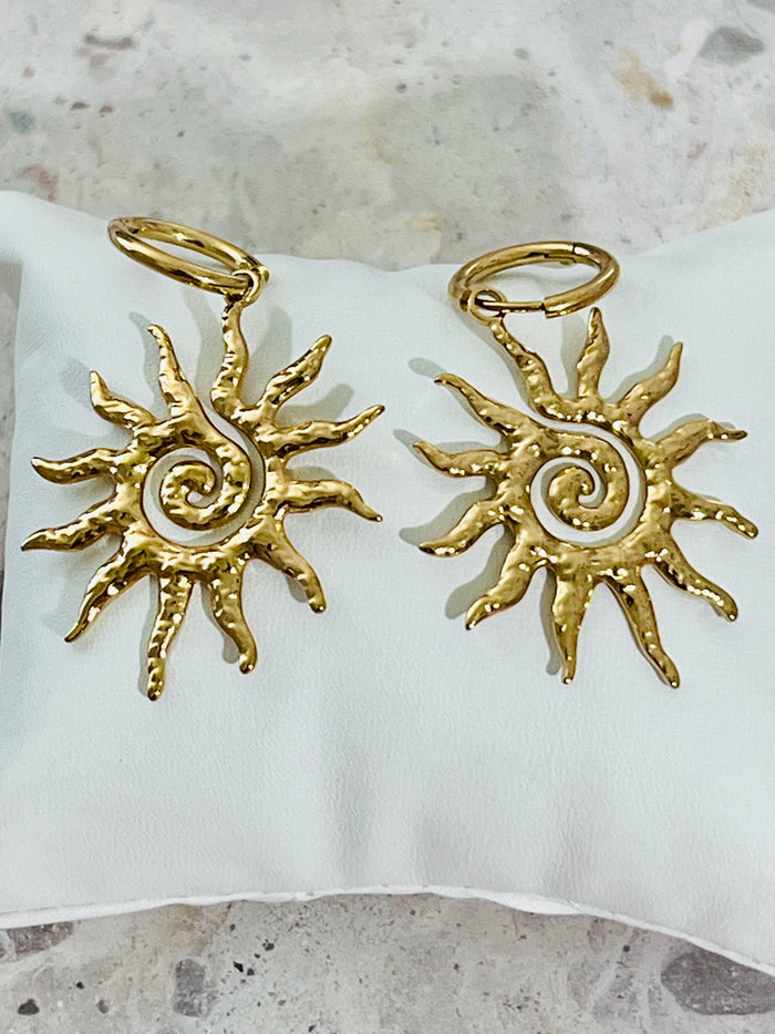 Open Sun Dangle Earrings