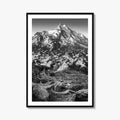 Mount Jefferson Black and White Fine Art Photo Print, Oregon Poster, USA Wall Decor