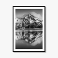 Oregon Black and White Fine Art Photo Print, South Sister Bend Green Lakes Poster