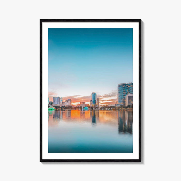 Orlando Skyline Fine Art Photo Print, Downtown Lake Eola Park, Florida USA Poster
