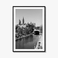 Ottawa Black and White Fine Art Photo Print, Parliament Hill Rideau Canal Ontario Poster