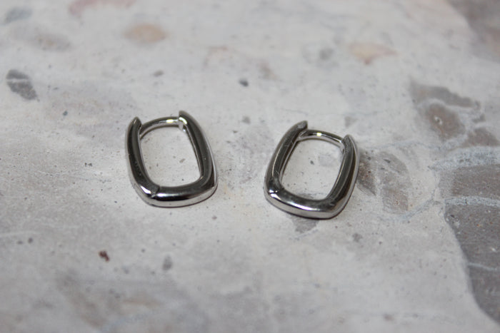 Oval Huggie Hoops