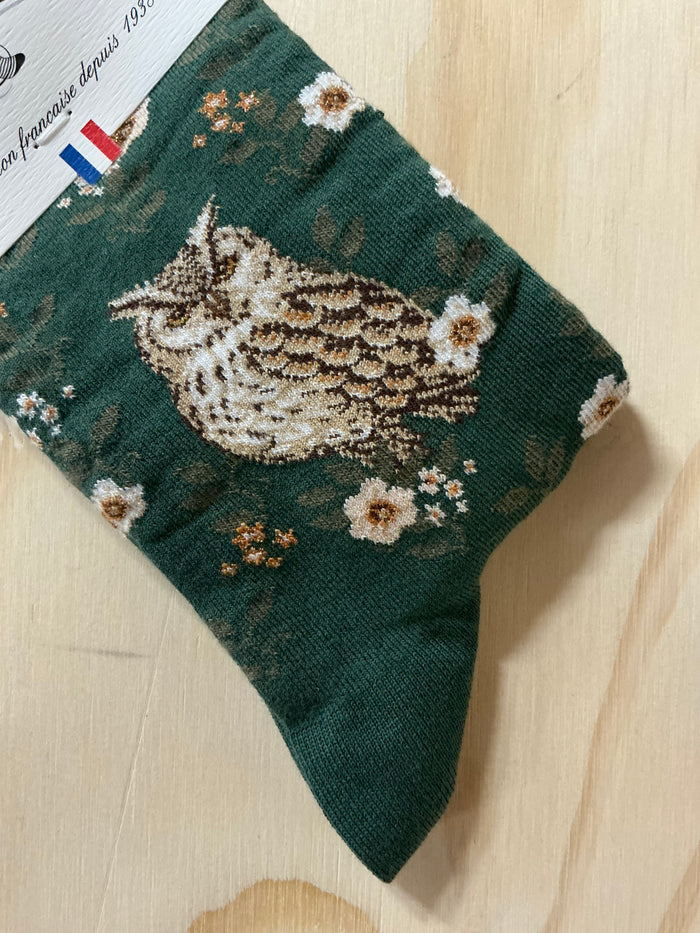 Owl (Hibou) ankle socks by Maison Broussaud