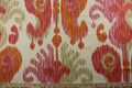 Experience the versatility of P Kaufmann© Salma in Sunshine. This vibrant linen blend features an ikat design in orange, tan, pink, and off-white. Its soil and stain repellent properties provide long-lasting durability, with 15,000 double rubs. The versatile fabric is perfect for window accents (draperies, valances, curtains and swags) cornice boards, accent pillows, bedding, headboards, cushions, ottomans, slipcovers and upholstery. <span data-mce-fragment="1">&nbsp;</span>