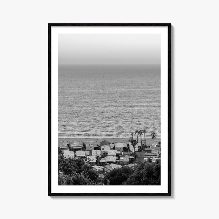 Pacific Palisades Black and White Fine Art Photo Print, California Print