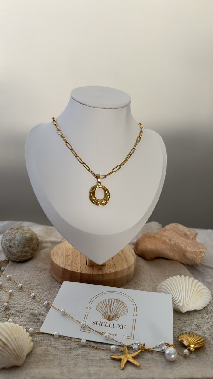 Paperclip Round pendant Necklace
