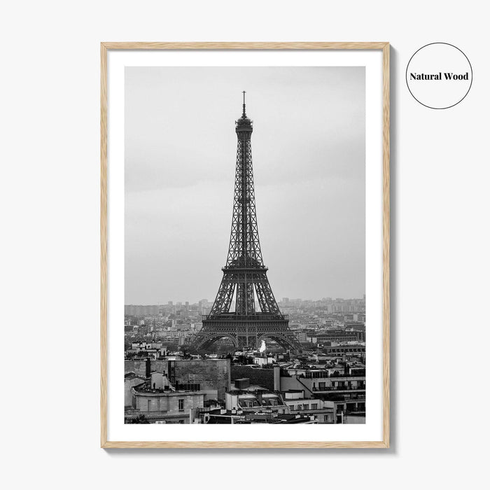 Paris Black and White Fine Art Photo Print, Arc de Triomphe, Eiffel Tower Poster
