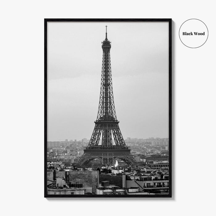 Paris Black and White Fine Art Photo Print, Arc de Triomphe, Eiffel Tower Poster