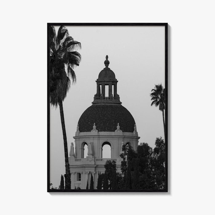 Pasadena Black and White Fine Art Photo Print, City Hall, California Wall Decor, USA