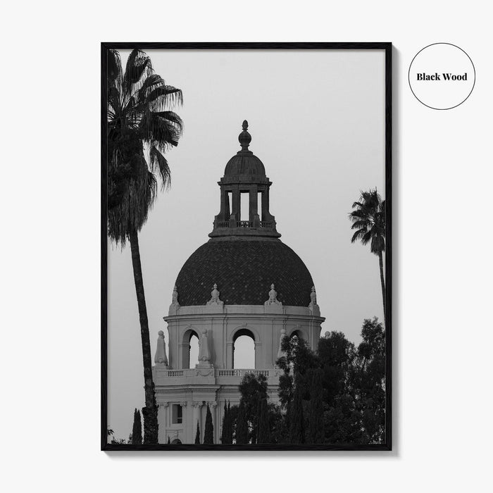 Pasadena Black and White Fine Art Photo Print, City Hall, California Wall Decor, USA