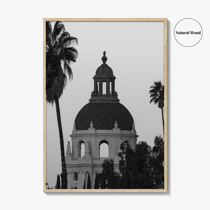 Pasadena Black and White Fine Art Photo Print, City Hall, California Wall Decor, USA