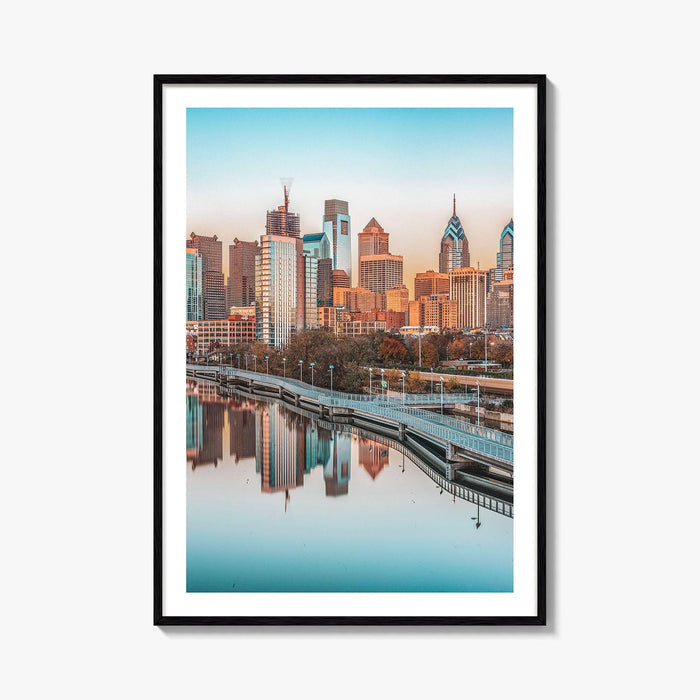 Philadelphia Skyline Fine Art Photo Print, Philly Poster, Schuylkill River, Pennsylvania USA