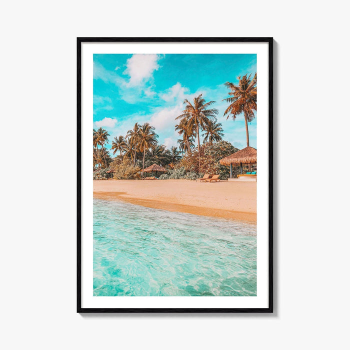 Maldives Fine Art Photo Print, Tropical Island Beach Wall Decor, Indian Ocean Poster