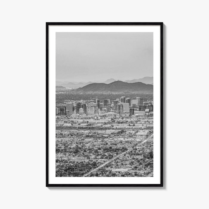 Phoenix Black and White Fine Art Photo Print, Arizona USA, Wall Decor Poster