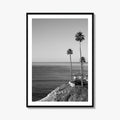 Pismo Beach Black and White Fine Art Photo Print, Shore Cliff Gazebo, California Poster