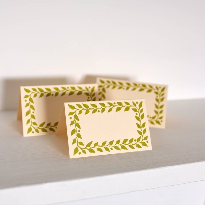 Place Cards in Bawden Green: Pack of Twelve