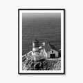 Point Reyes Lighthouse Black and White Fine Art Photo Print, California Coast Poster