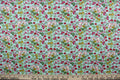 Flower Girl features a bright and cheerful floral print in a range of colors: mustard yellow, green, red, pink, white, and black on a blue background.  The high-quality cotton material ensures lasting durability and softness, making it perfect for your next quilting or stitching project.  The versatile lightweight fabric is soft and easy to sew.  It would be great for apparel, quilting, crafting and sewing projects.
