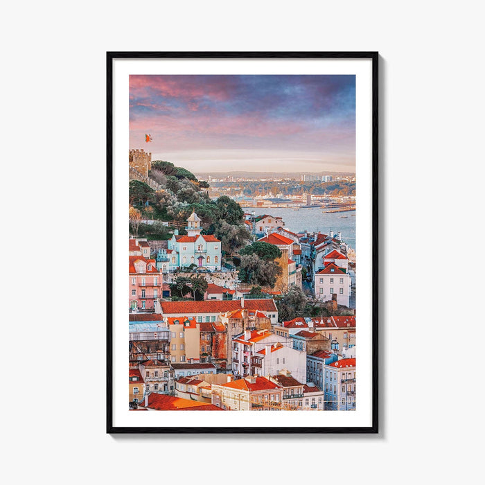 Lisbon Skyline Fine Art Photo Print, Portugal, Sao Jorge Castle, Lisboa Wall Poster