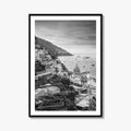 Positano Black and White Fine Art Photo Print, Amalfi Coast Italy Wall Decor Poster