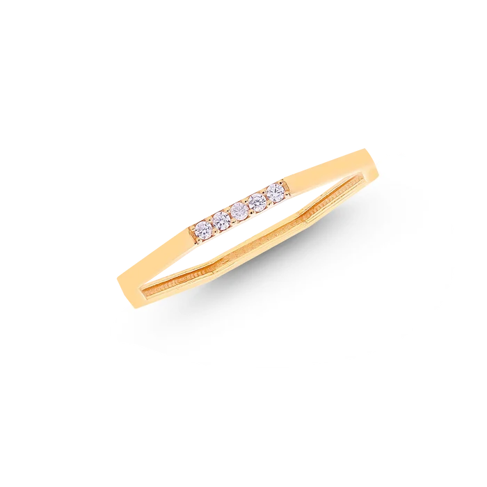Precious Ring With CZ in 18K Gold