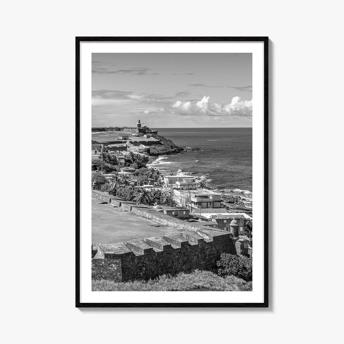 Puerto Rico Black and White Fine Art Photo Print, Old San Juan, El Morro