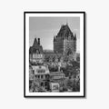 Quebec City Black and White Fine Art Photo Print, Chateau Frontenac Canada Poster