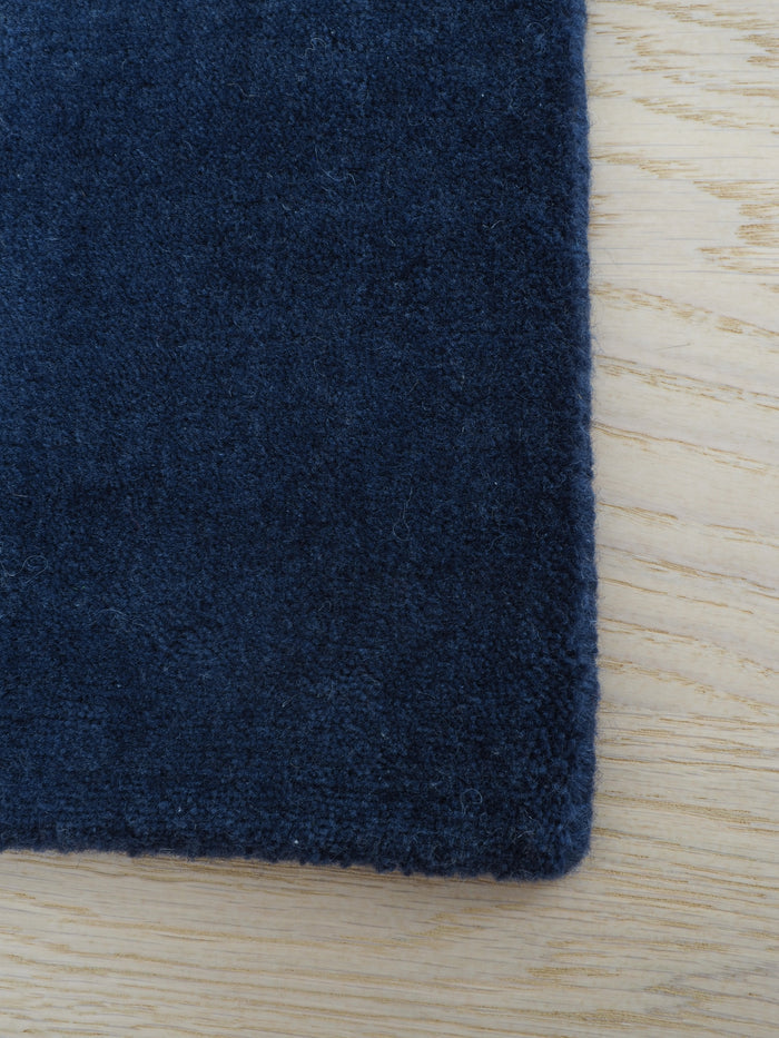 QUIET LUXURY SOLID WOOL RUG - BLUE - Handwoven