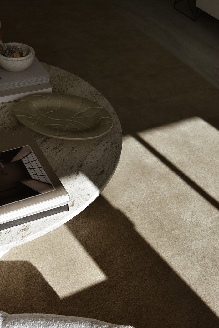 QUIET LUXURY SOLID WOOL RUG - WHEAT - Handwoven