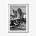 Raleigh Skyline Black and White Fine Art Photo Print, North Carolina Downtown Poster, USA