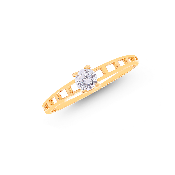 Ravishing Ring With CZ in 18K Gold