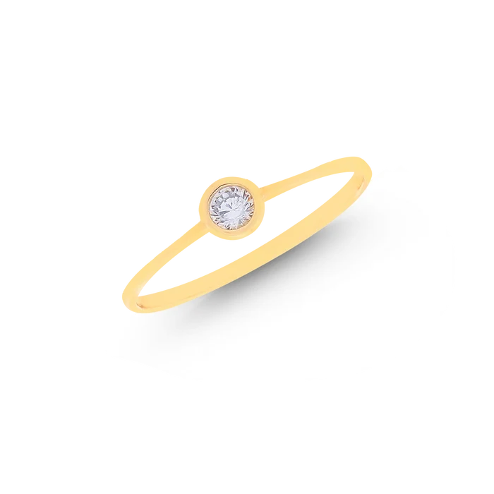Ravishing Ring With CZ in 18K Gold